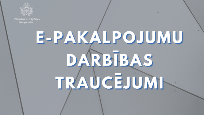 E-pakalpojumu darbības traucējumi