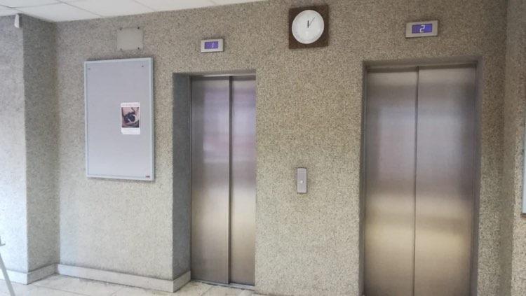 elevators inside of building