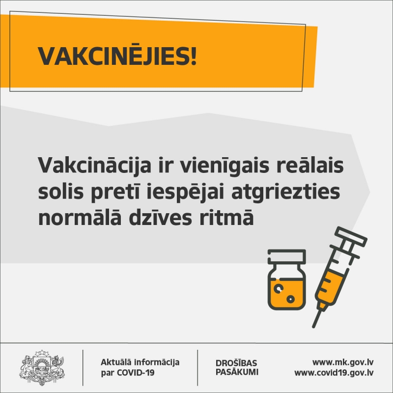 Informatīvs materiāls - Vakcinējies!