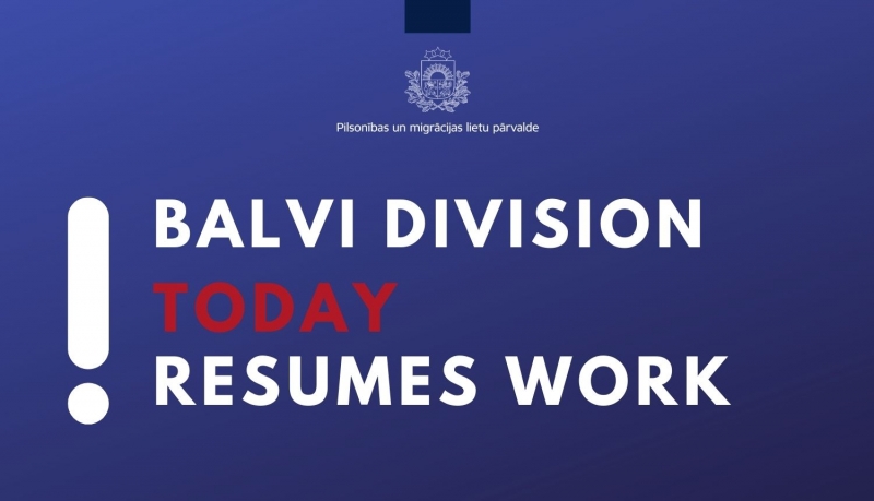 Text "Balvi division today resumes work"