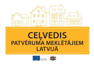 uzraksts "Ceļvedis patvēruma meklētājiem Latvijā"
