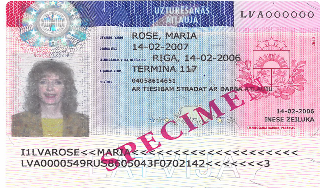 2004. gada Uzturēšanās atļaujas parauga ID karte