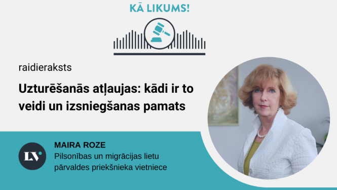 Graiskais attēls ar PMLP vadītāja vietnieci Mairu ROzi un tekxtu par raidījuma saturu