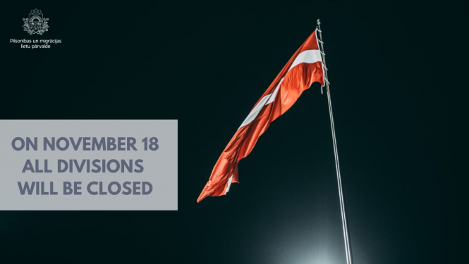 18. novembra ziņa angļu valodā - Latvijas karogs