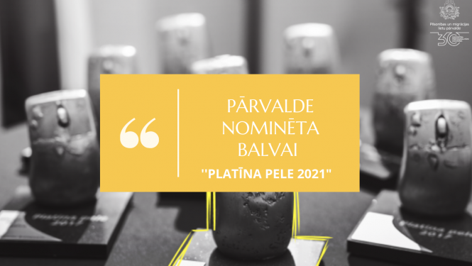 Pārvalde nominēta balvai Platīna pele