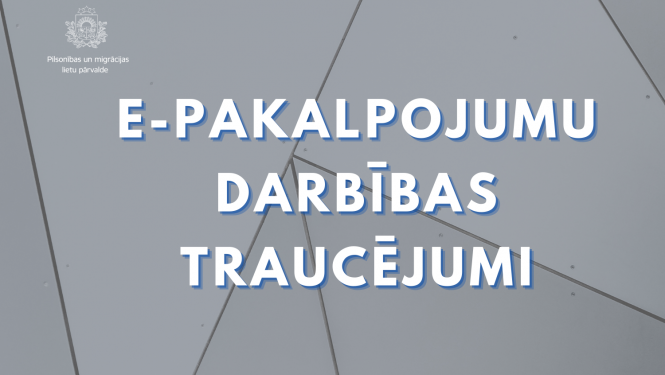 E-pakalpojumu darbības traucējumi