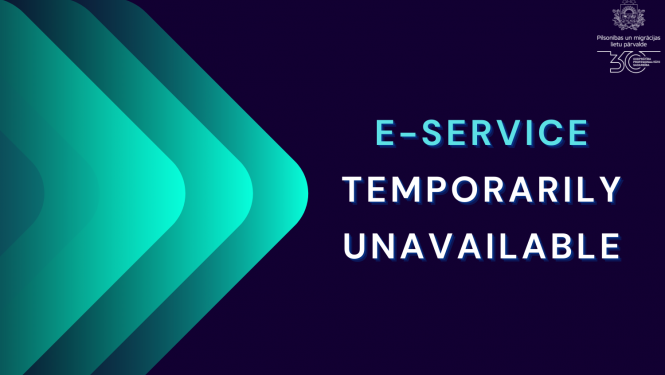 Malfunction of the e-service "Declaration or indication of residence"