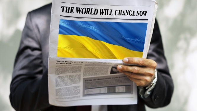 Attēls ar Ukrainas karogu