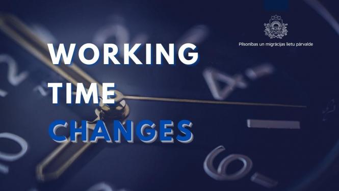 Change of working hours on December 30