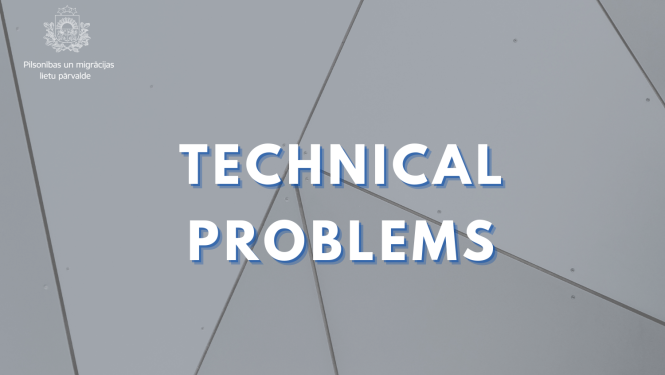 Text on gray backgroundin: Technical problems