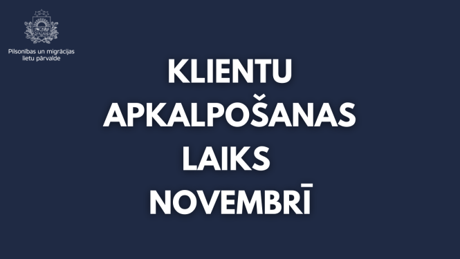 Teksts: klientu apkalpošanas laiks novembrī