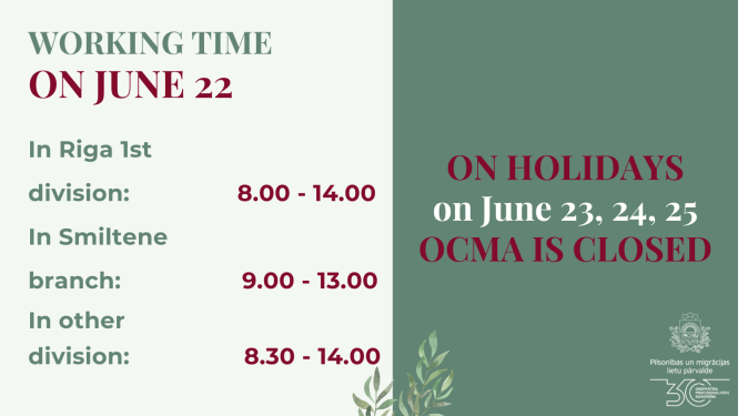 WORKING TIME ON JUNE 22