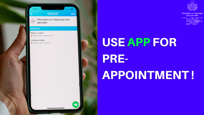 Use app for pre-appointment