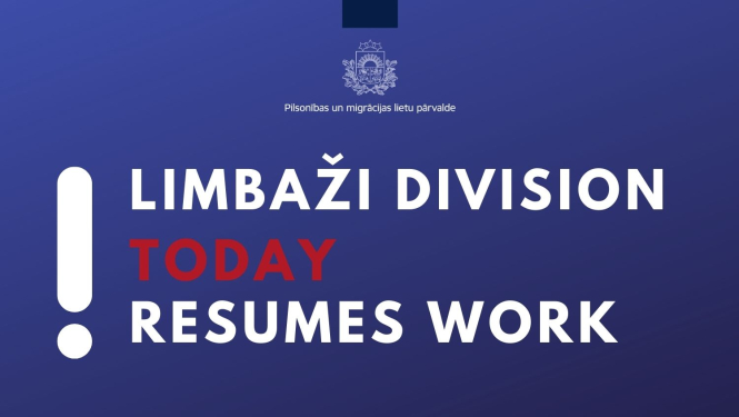 Text: "Limbaži division today resumes work"