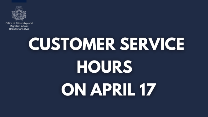 TEXT ON A BLUE BACKGROUND: CUSTOMER SERVICE HOURS ON APRIL 17