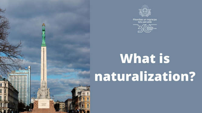 the freedom Monument and text: "What is naturalization?"