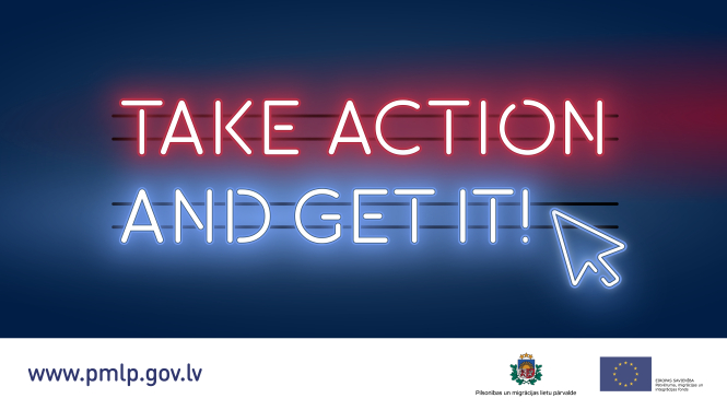 Text: Take action and get it!