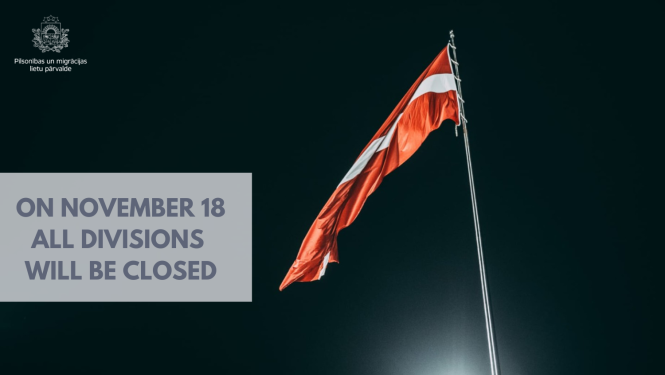 18. novembra ziņa angļu valodā - Latvijas karogs