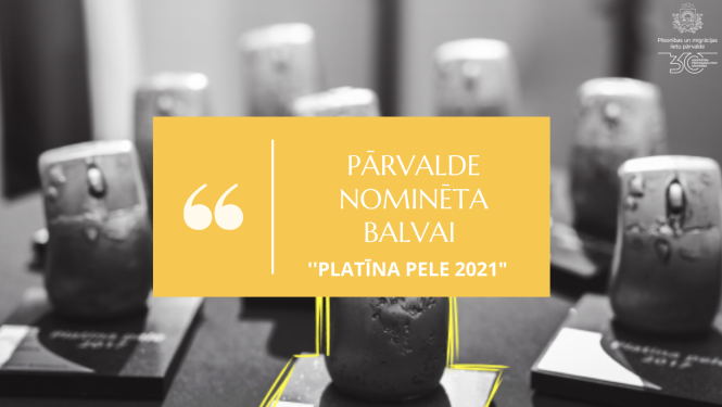 Pārvalde nominēta balvai Platīna pele
