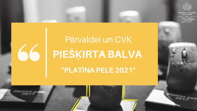 Pārvaldei un CVK piešķirta balva "Platīna pele 2021"