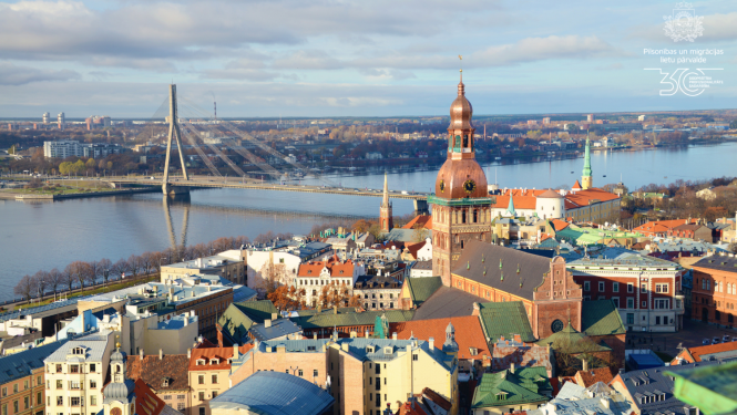 Skats uz Vecrīgu no putnu lidojuma