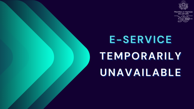 Malfunction of the e-service "Declaration or indication of residence"