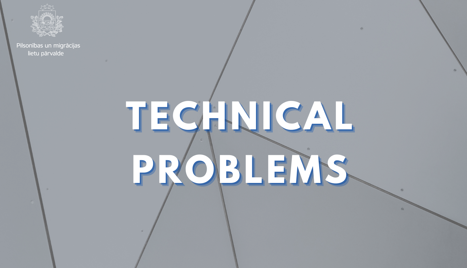 Text on gray backgroundin: Technical problems