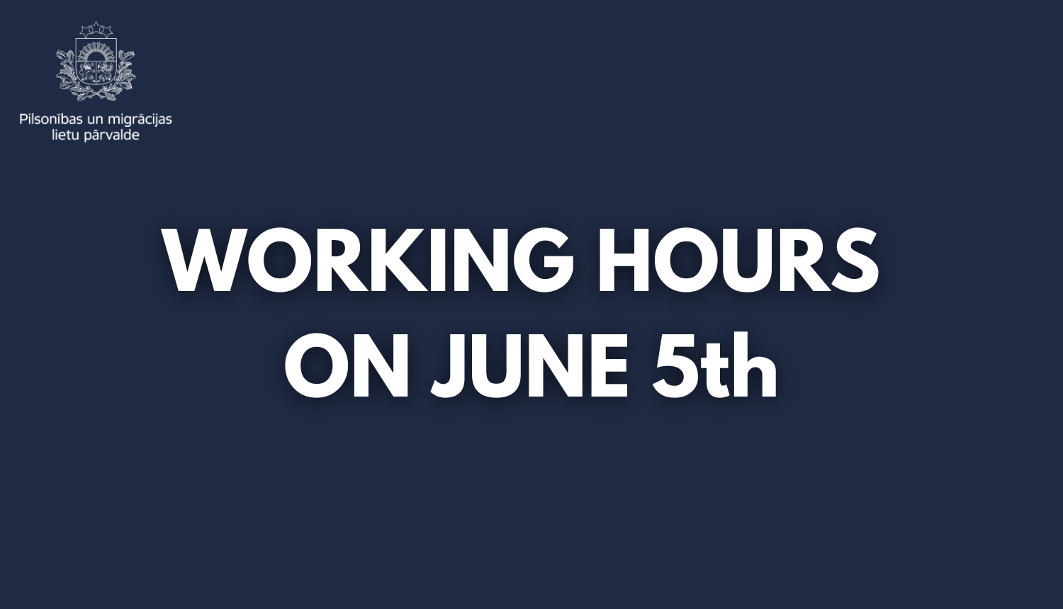 Working hours on june 5th