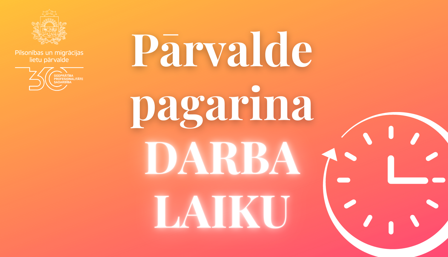 Pārvalde pagarina darba laiku spilgs vizuālis oranžā krāsā