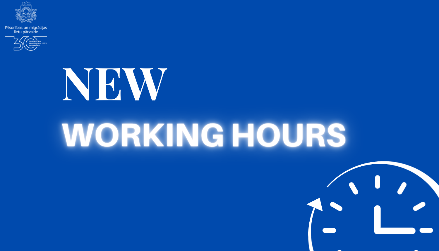 new WORKING HOURS