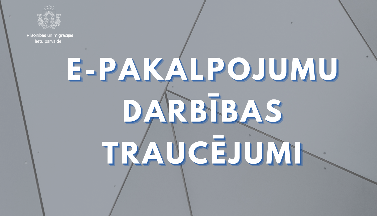 E-pakalpojumu darbības traucējumi