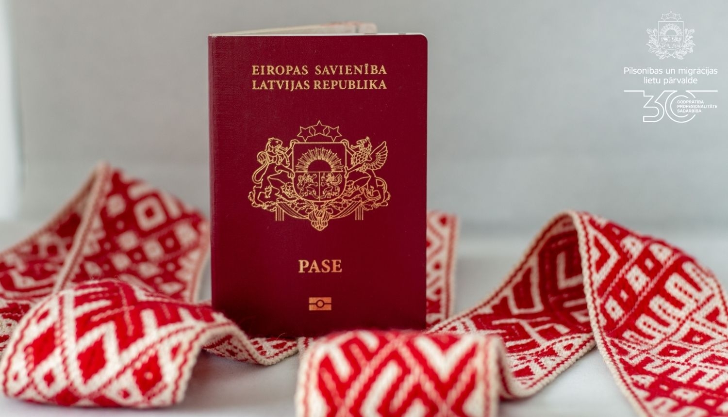 Latvijas pilsoņa pase un Latvijas tautas josta apkārt